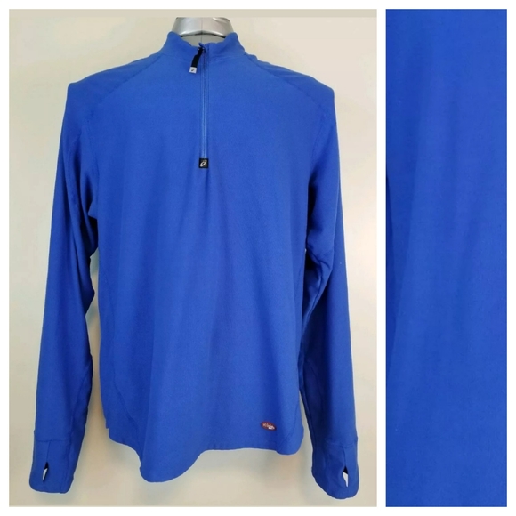 Asics XL Blue Semi-Fitted Light-Weight Pullover - Picture 4 of 7